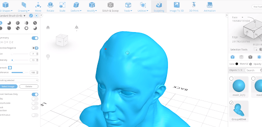 3D designing using SelfCAD software